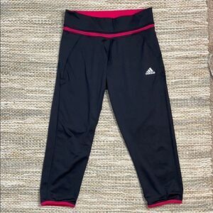 adidas Pink and Black Climate Capris